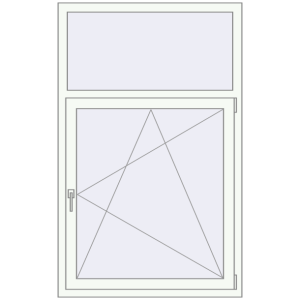 Buy Tilt-and-Turn 1000x1600 mm REHAU BRILLANT DESIGN RAL 9016 Traffic white two-sided
