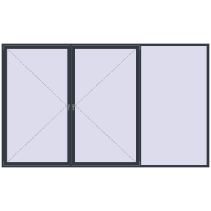 Buy Tilt-and-Turn 4000x2400 mm REHAU OPTIMUM EURO-DESIGN 70 ANTHRACITE_GREY_STRUKTURAL two-sided