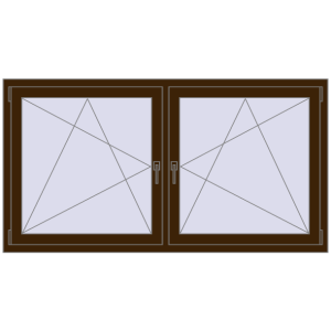 Zamów teraz Okna skrzydłowe 1840x935 mm REHAU ENERGY-SAVING SYNEGO MD DARK_OAK dwustronny