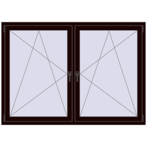 Zamów teraz Okna skrzydłowe 1830x1265 mm REHAU ENERGY-SAVING SYNEGO MD CHOCOLATE_BROWN dwustronny