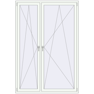 Buy Tilt-and-Turn 1500x2200 mm REHAU OPTIMUM EURO-DESIGN 70 WALNUT external