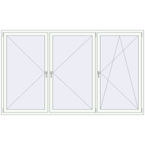 Zamów teraz Okna skrzydłowe 2700x1600 mm REHAU OPTIMUM EURO-DESIGN 70 RAL 9016 Traffic white dwustronny