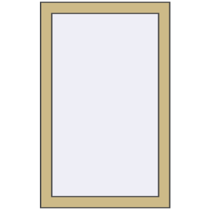 Buy Tilt-and-Turn 580x920 mm ALU STANDARD 72 RAL 1000 Green beige two-sided