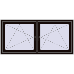 Zamów teraz Okna skrzydłowe 1695x800 mm REHAU ENERGY-SAVING SYNEGO MD BLACK_BROWN dwustronny