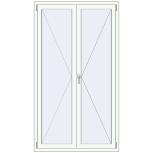 Buy Tilt-and-Turn 1120x1980 mm REHAU ENERGY-SAVING SYNEGO MD RAL 9016 Traffic white two-sided