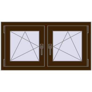 Zamów teraz Okna skrzydłowe 990x545 mm EPSILON OPTIMA DARK_OAK dwustronny