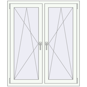 Okno plastikowe 1050x1310 mm Dwuskrzydłowe. Widok od środka Zamów teraz Okna skrzydłowe 1050x1310 mm REHAU ENERGY-SAVING SYNEGO MD ANTHRACITE_GREY_STRUKTURAL zewnętrzny