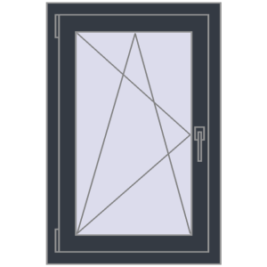 Buy Tilt-and-Turn 600x900 mm REHAU OPTIMUM EURO-DESIGN 70 ANTHRACITE_GREY_STRUKTURAL two-sided