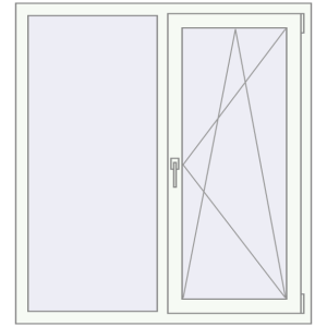 Zamów teraz Okna skrzydłowe 1150x1300 mm EPSILON OPTIMA RAL 9016 Traffic white dwustronny