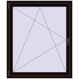 Buy Tilt-and-Turn 1100x1300 mm REHAU ENERGY-SAVING SYNEGO MD BLACK_BROWN two-sided