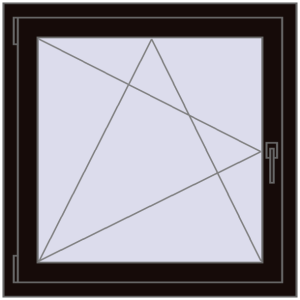 Buy Tilt-and-Turn 860x860 mm REHAU OPTIMUM EURO-DESIGN 70 BLACK_BROWN two-sided
