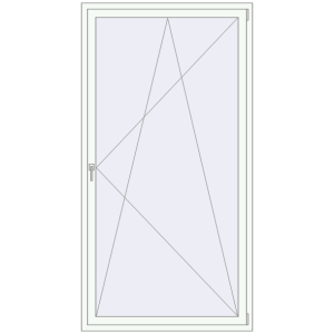 Buy Tilt-and-Turn 1200x2300 mm REHAU ENERGY-SAVING SYNEGO MD RAL 9016 Traffic white two-sided
