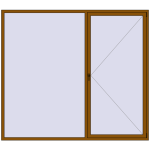 Zamów teraz Okna skrzydłowe 2600x2300 mm REHAU OPTIMUM EURO-DESIGN 70 GOLDEN OAK dwustronny