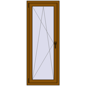 Buy Tilt-and-Turn 600x1600 mm CLASICTHERM 70 GOLDEN OAK two-sided