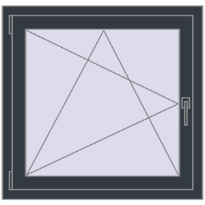 Buy Tilt-and-Turn 870x830 mm REHAU OPTIMUM EURO-DESIGN 70 ANTHRACITE_GREY_STRUKTURAL two-sided