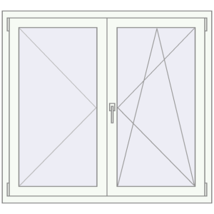 Buy Tilt-and-Turn 1260x1155 mm REHAU ENERGY-SAVING SYNEGO MD RAL 9016 Traffic white two-sided