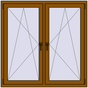 Zamów teraz Okna skrzydłowe 1300x1300 mm REHAU OPTIMUM EURO-DESIGN 70 GOLDEN OAK dwustronny