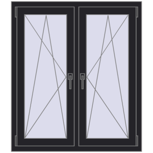 Zamów teraz Okna skrzydłowe 1020x1160 mm REHAU ENERGY-SAVING SYNEGO MD BLACK_ULTI-MATT dwustronny