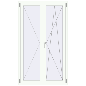 Buy Tilt-and-Turn 1020x1720 mm REHAU OPTIMUM EURO-DESIGN 70 RAL 9016 Traffic white two-sided