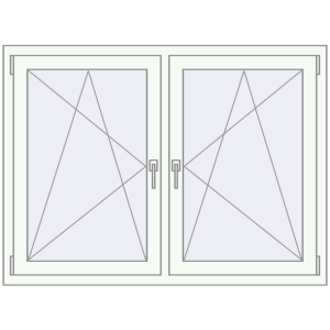Buy Tilt-and-Turn 1350x1000 mm REHAU OPTIMUM EURO-DESIGN 70 RAL 9016 Traffic white two-sided
