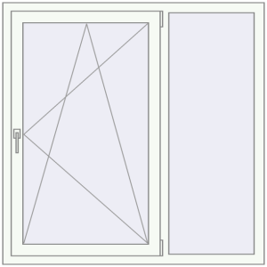 Buy Tilt-and-Turn 1300x1300 mm REHAU OPTIMUM EURO-DESIGN 70 RAL 9016 Traffic white two-sided