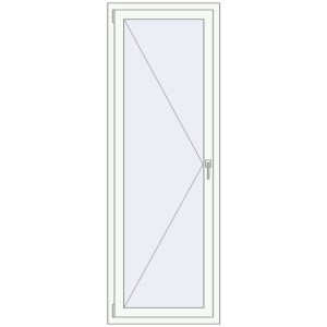 Buy Tilt-and-Turn 700x2000 mm REHAU OPTIMUM EURO-DESIGN 70 RAL 9016 Traffic white two-sided