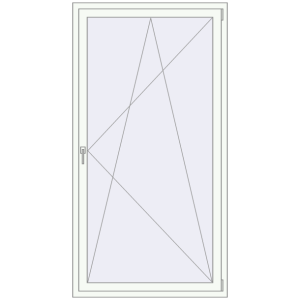Buy Tilt-and-Turn 1120x2000 mm REHAU ENERGY-SAVING SYNEGO MD RAL 9016 Traffic white two-sided