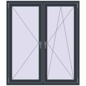 Okno plastikowe 1300x1500 mm Dwuskrzydłowe. Widok od środka Zamów teraz Okna skrzydłowe 1300x1500 mm KORSA OPTIMUM REHAU EURO 70