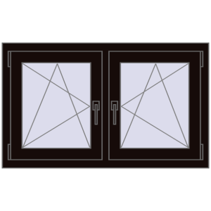 Zamów teraz Okna skrzydłowe 1065x635 mm REHAU ENERGY-SAVING SYNEGO MD BLACK_BROWN dwustronny