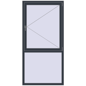 Buy Tilt-and-Turn 980x2000 mm REHAU OPTIMUM EURO-DESIGN 70 ANTHRACITE_GREY_STRUKTURAL two-sided