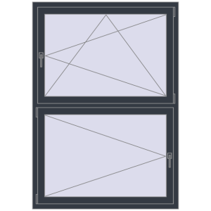 Buy Tilt-and-Turn 1200x1700 mm REHAU ENERGY-SAVING SYNEGO MD ANTHRACITE_GREY_STRUKTURAL two-sided