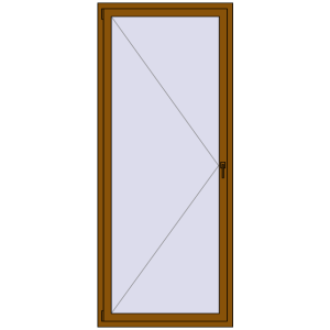 Buy Tilt-and-Turn 1000x2400 mm REHAU ENERGY-SAVING SYNEGO MD GOLDEN OAK two-sided