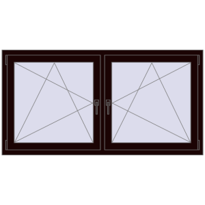 Zamów teraz Okna skrzydłowe 1740x860 mm REHAU ENERGY-SAVING SYNEGO MD CHOCOLATE_BROWN dwustronny