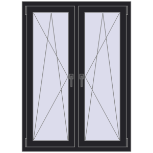 Zamów teraz Okna skrzydłowe 1020x1415 mm REHAU ENERGY-SAVING SYNEGO MD BLACK_ULTI-MATT dwustronny