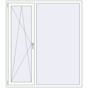 Buy Tilt-and-Turn 1500x1700 mm REHAU ENERGY-SAVING SYNEGO MD RAL 9016 Traffic white two-sided