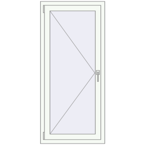Buy Tilt-and-Turn 700x1500 mm REHAU OPTIMUM EURO-DESIGN 70 RAL 9016 Traffic white two-sided