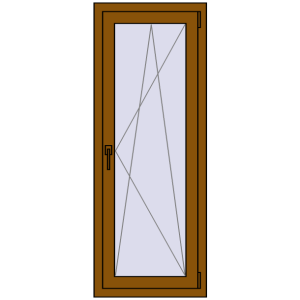 Buy Tilt-and-Turn 550x1350 mm REHAU OPTIMUM EURO-DESIGN 70 GOLDEN OAK two-sided