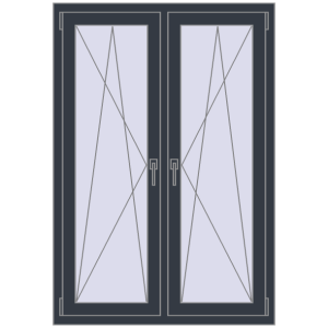 Zamów teraz Okna skrzydłowe 1035x1460 mm REHAU ENERGY-SAVING SYNEGO MD ANTHRACITE_GREY_STRUKTURAL dwustronny