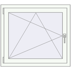 Buy Tilt-and-Turn 945x825 mm REHAU OPTIMUM EURO-DESIGN 70 RAL 9016 Traffic white two-sided