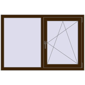 Zamów teraz Okna skrzydłowe 1350x900 mm EPSILON OPTIMA DARK_OAK dwustronny