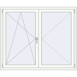 Buy Tilt-and-Turn 1500x1250 mm REHAU OPTIMUM EURO-DESIGN 70 RAL 9016 Traffic white two-sided