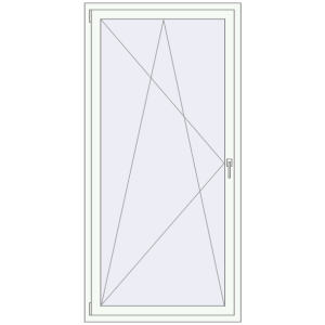 Buy Tilt-and-Turn 1000x2000 mm REHAU ENERGY-SAVING SYNEGO MD RAL 9016 Traffic white two-sided