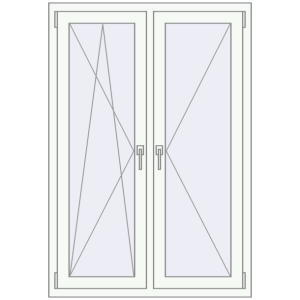 Buy Tilt-and-Turn 1000x1450 mm REHAU OPTIMUM EURO-DESIGN 70 RAL 9016 Traffic white two-sided