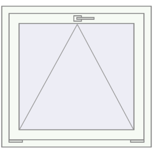 Buy Tilt-and-Turn 860x790 mm REHAU OPTIMUM EURO-DESIGN 70 RAL 9016 Traffic white two-sided