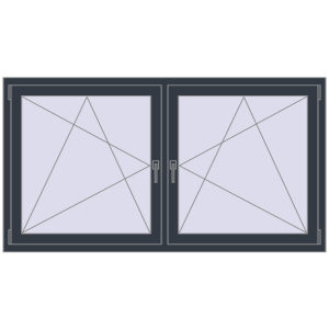 Zamów teraz Okna skrzydłowe 1755x965 mm REHAU ENERGY-SAVING SYNEGO MD ANTHRACITE_GREY_STRUKTURAL dwustronny