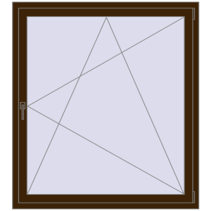 Buy Tilt-and-Turn 1290x1430 mm REHAU ENERGY-SAVING SYNEGO MD DARK_OAK two-sided