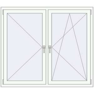 Buy Tilt-and-Turn 1500x1300 mm REHAU ENERGY-SAVING SYNEGO MD RAL 9016 Traffic white two-sided
