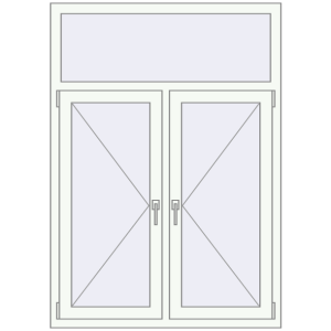 Buy Tilt-and-Turn 1100x1550 mm REHAU OPTIMUM EURO-DESIGN 70 RAL 9016 Traffic white two-sided