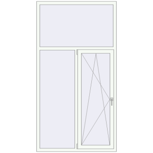 Buy Tilt-and-Turn 1240x2330 mm REHAU OPTIMUM EURO-DESIGN 70 RAL 9016 Traffic white two-sided