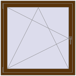 Zamów teraz Okna skrzydłowe 1200x1200 mm CLASICTHERM 70 WALNUT dwustronny